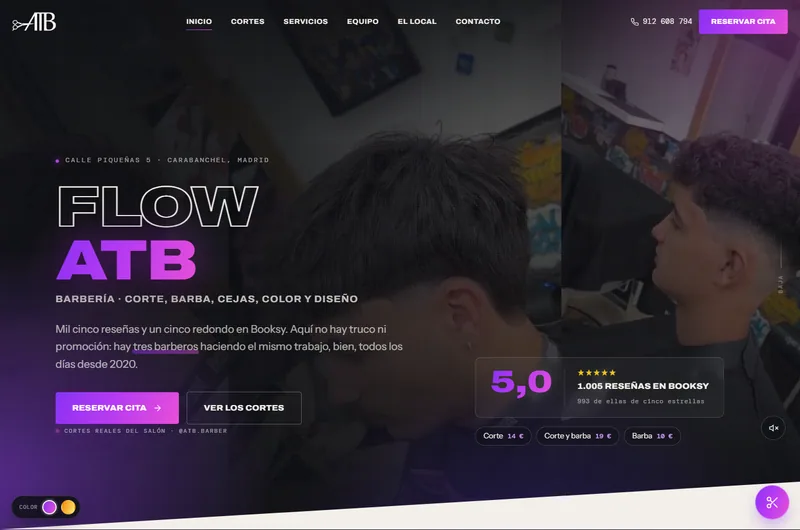 Web de la Barbería ATB