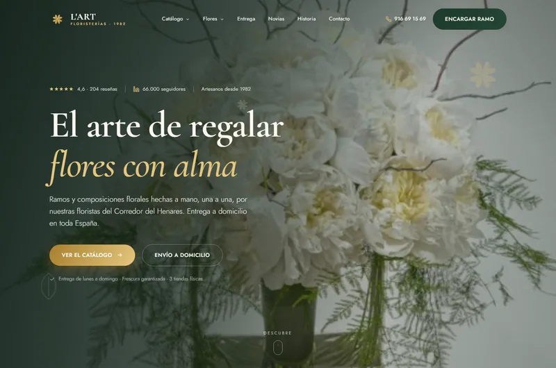 Web de Floristerías L'ART