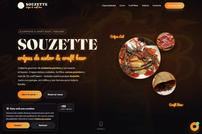 Web de la crêperie Souzette